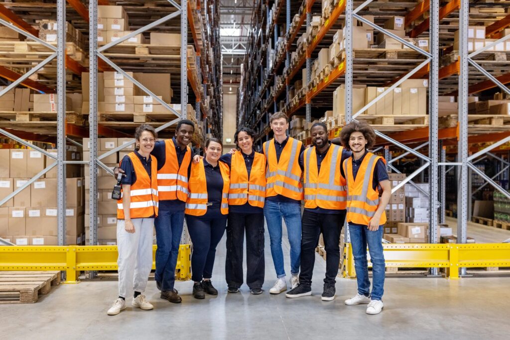 warehouse worker inclusive team